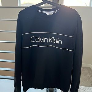 men’s black Calvin Klein crew neck
